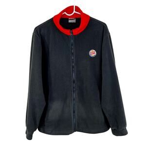 Burger King Drive Thru Fleece Jacket Liner S Gray Zip Logo 7310702 Employee